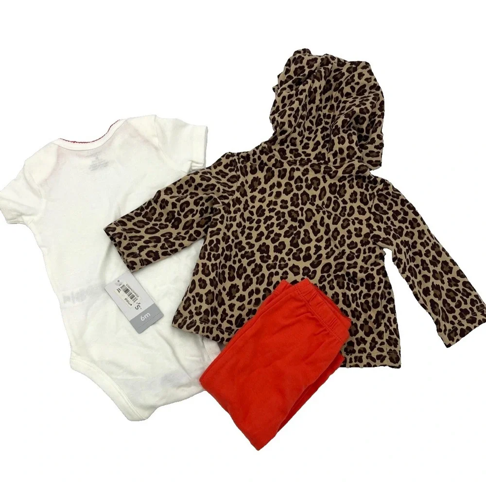 Carter's Baby Three‎ Piece Set Hoodie Bodysuit Leggings 06 months New